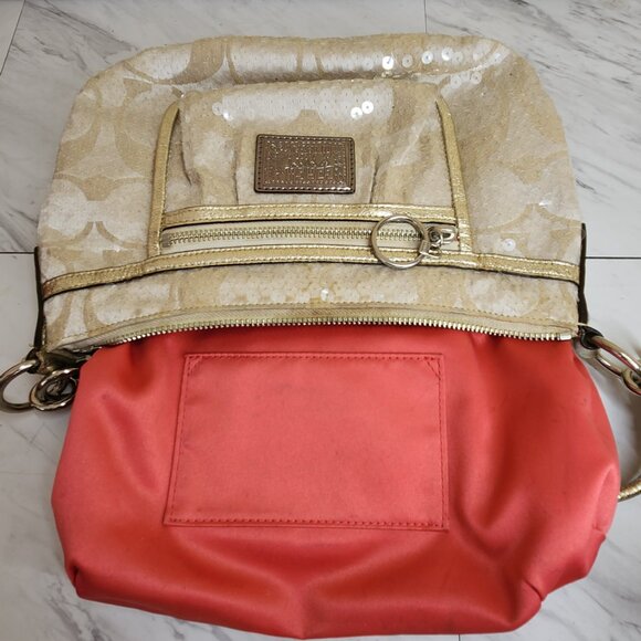 Coach Tan and Cream Satchel with Signature Style - Picture 13 of 14